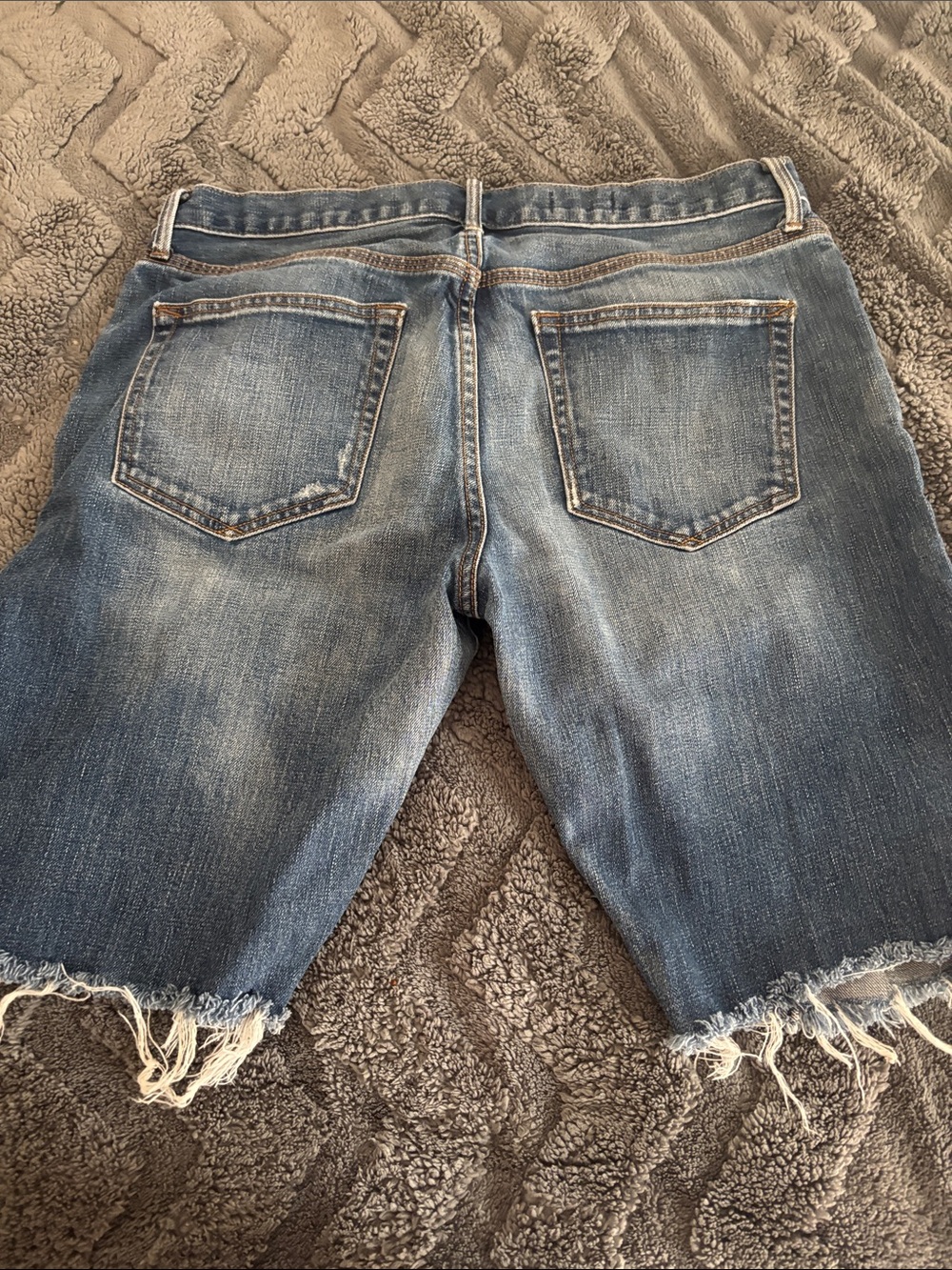GAP Washed Blue Distressed Denim Cutoff Shorts - Picture 3 of 3